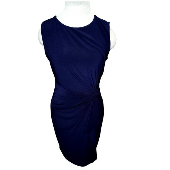 Lauren Ralph Lauren Navy Draped Sheath Dress – Size 6 – NWT - Picture 3 of 7